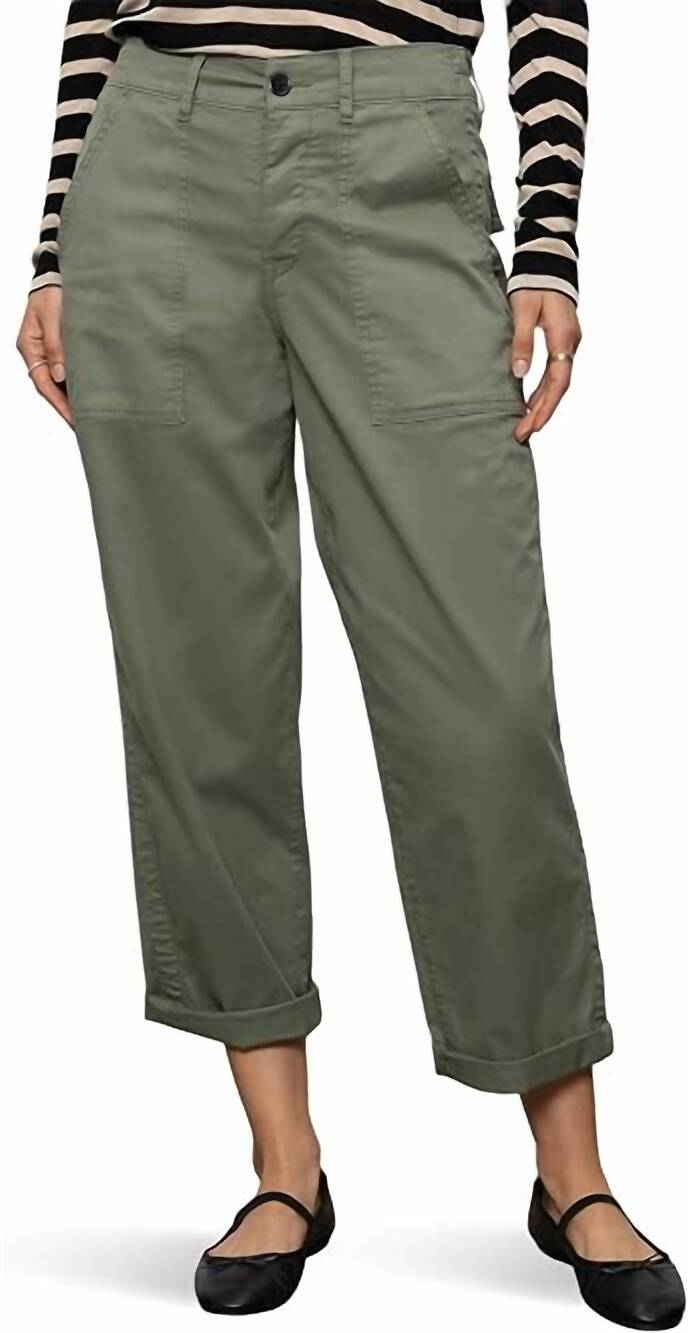 NEW SANCTUARY cruiser chino cropper pants in dark spruce